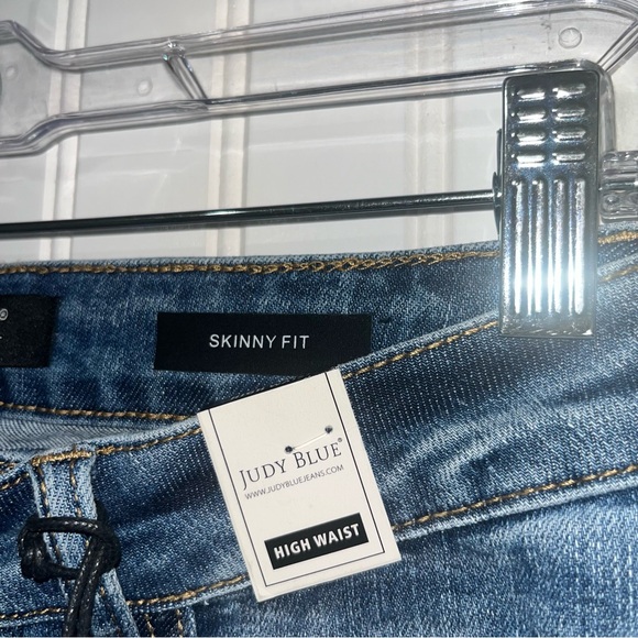 Judy Blue easy peasy lemon squeezy patchwork blue jeans size 7/28 - Picture 9 of 9